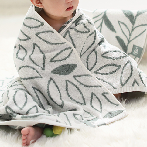 柔软竹纤维 宝宝经典款浴巾_竹叶