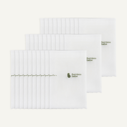 Bamboo Signature Handkerchief Set_Gauze pure 30p