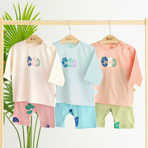 Bamboo Airy Jungle 3/4 Sleeve Loungewear Set_Tropical(6~36Months)