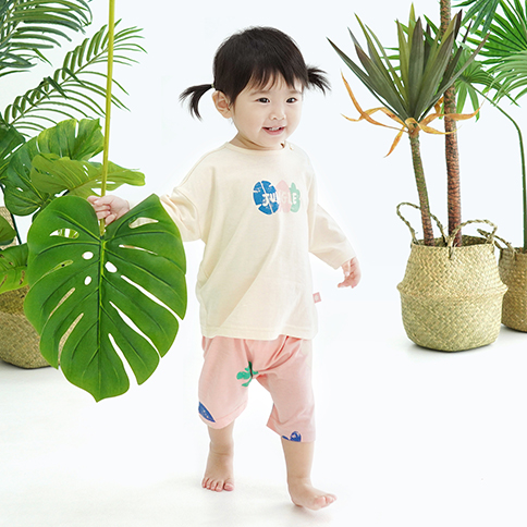 Bamboo Airy Jungle 3/4 Sleeve Loungewear Set_Tropical(6~36Months)
