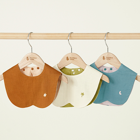 Bamboo Jungle Reversible Fashion Bib(Cape Style)