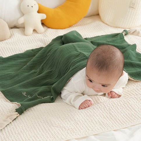 Bamboo Crinkle Gauze Multi-Use Blanket_L(Large) (80x100)