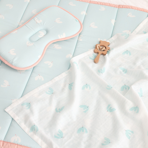 Bamboo Village Gauze Blanket_Bird