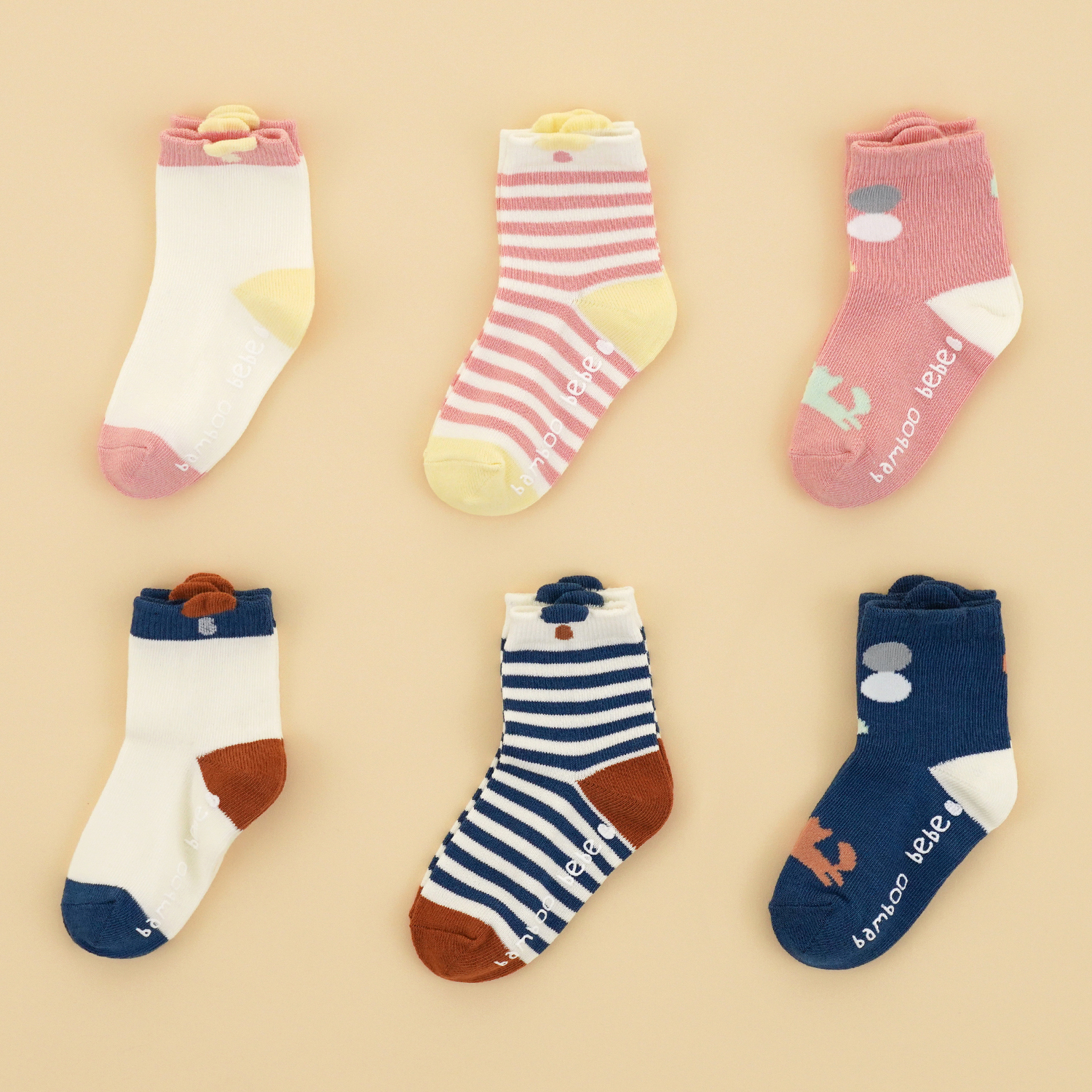 Bamboo Go Baby Non-Slip Socks Set