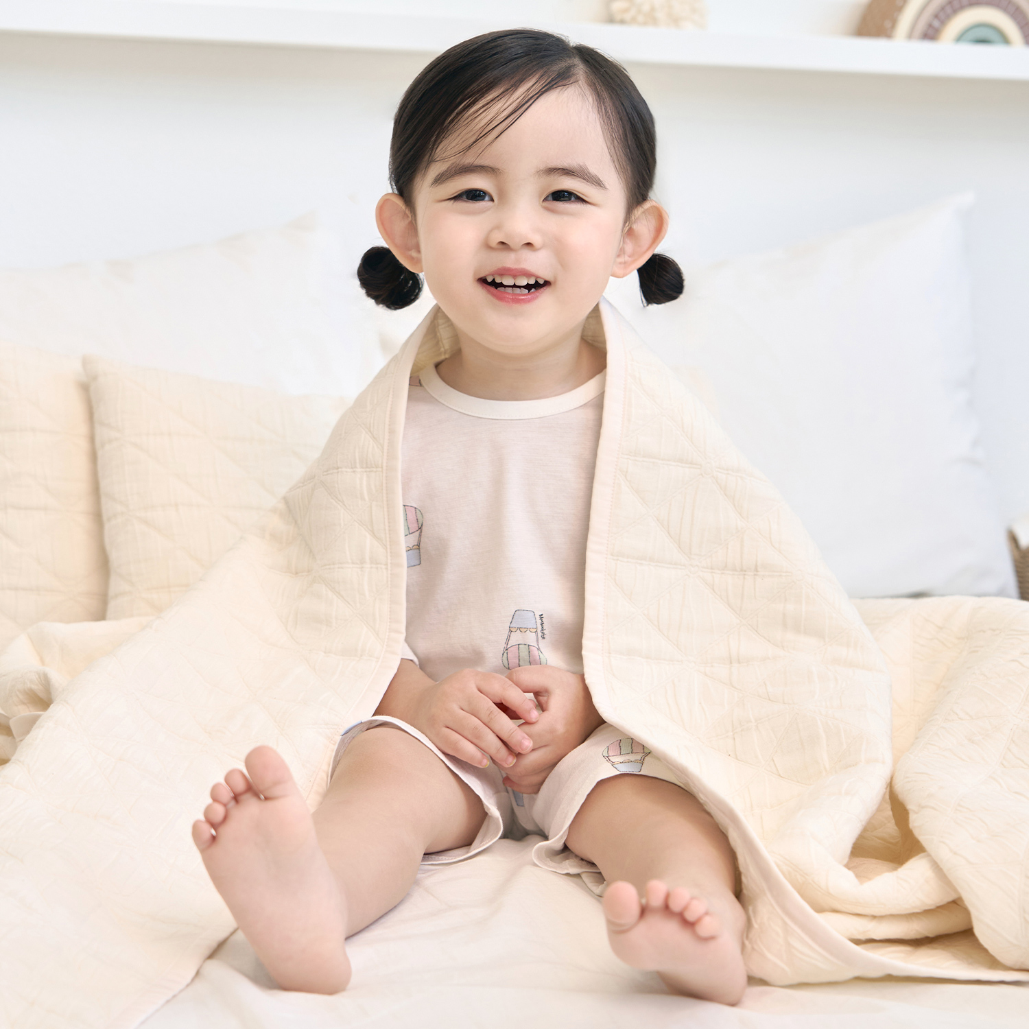 Bamboo Cozy Gauze Quilted Bedding Set_S(Single) [Comforter+Pillow Cover]