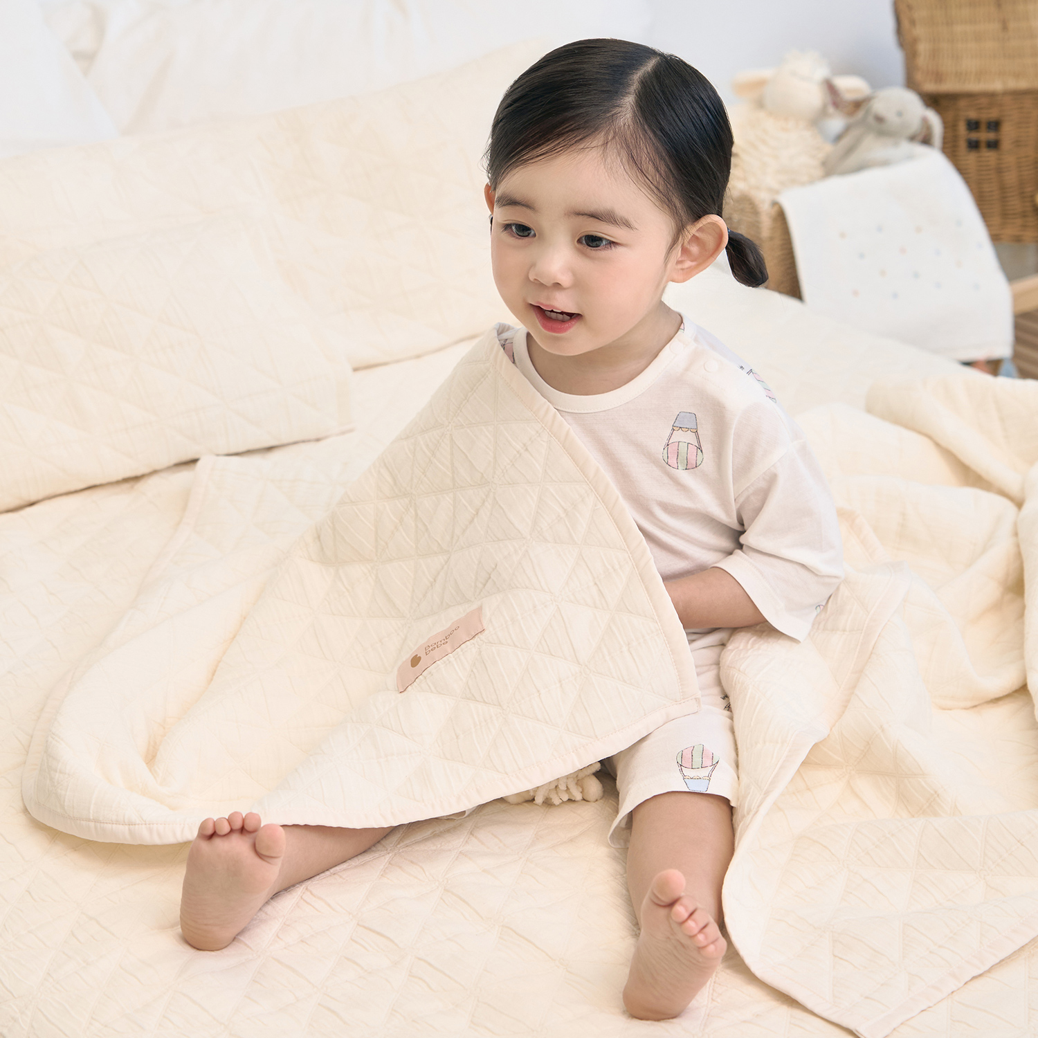 Bamboo Cozy Gauze Quilted Bedding Set_S(Single) [Comforter+Pillow Cover]