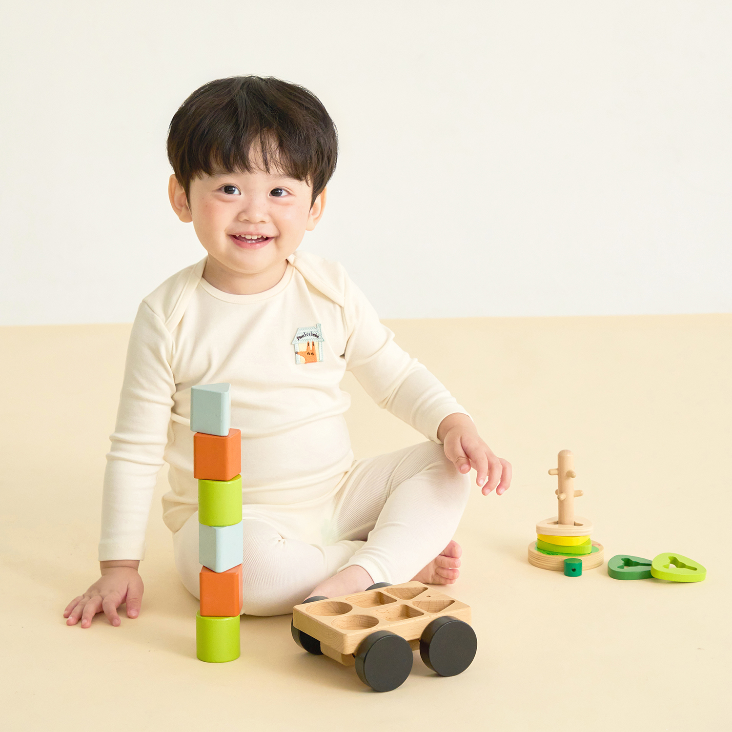 Bamboo Fox Basic High Waist Long Sleeve Set(3M~3Y)