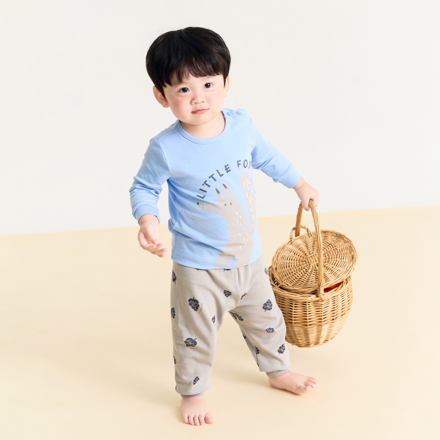 Bamboo Little Fox Long Sleeve Set(3M~3Y)