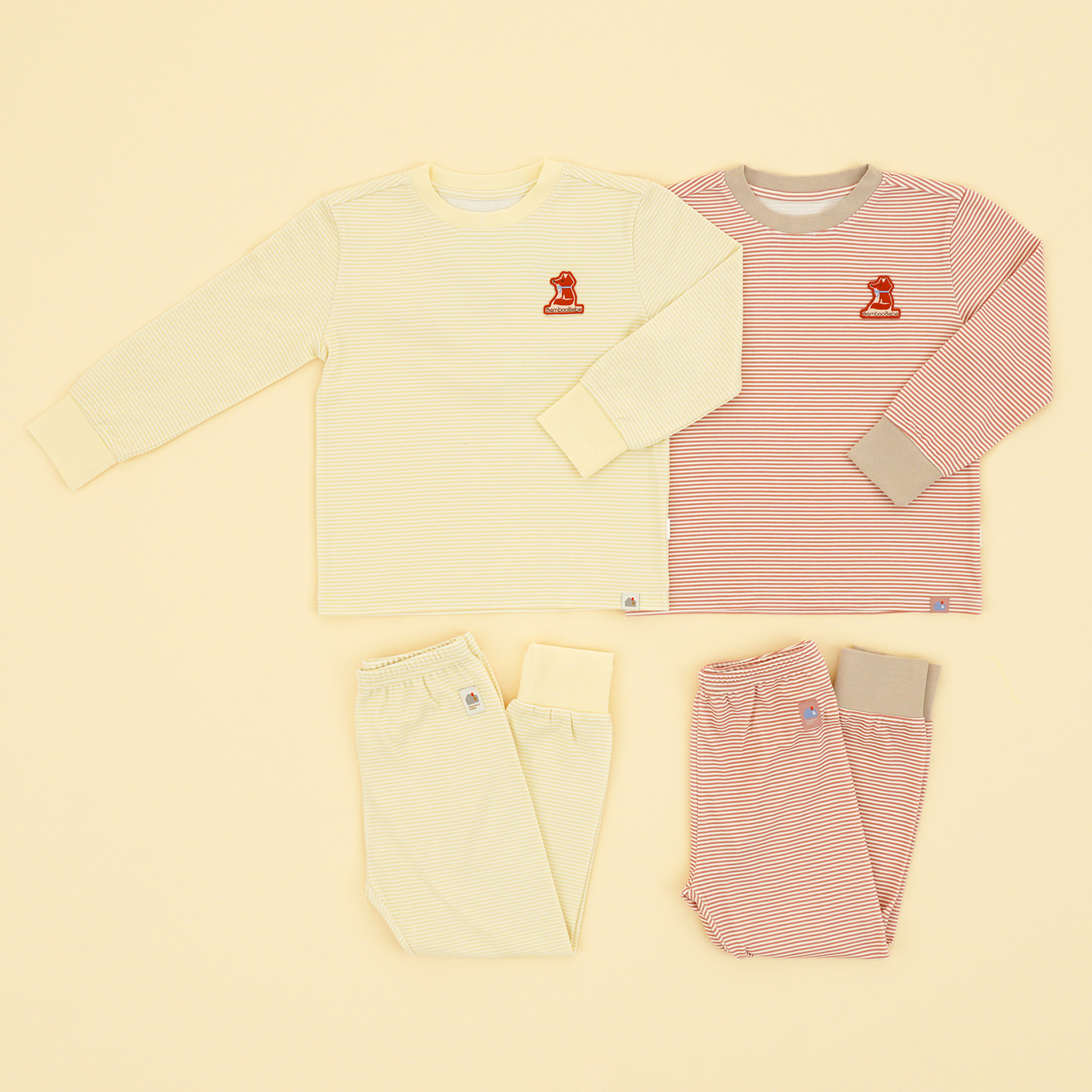 Bamboo Fox Striped Long Sleeve Set(3~8Y)