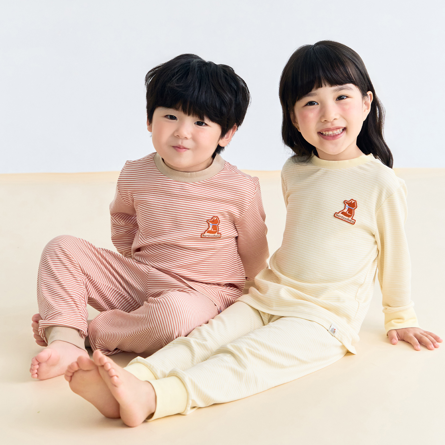 Bamboo Fox Striped Long Sleeve Set(3~8Y)