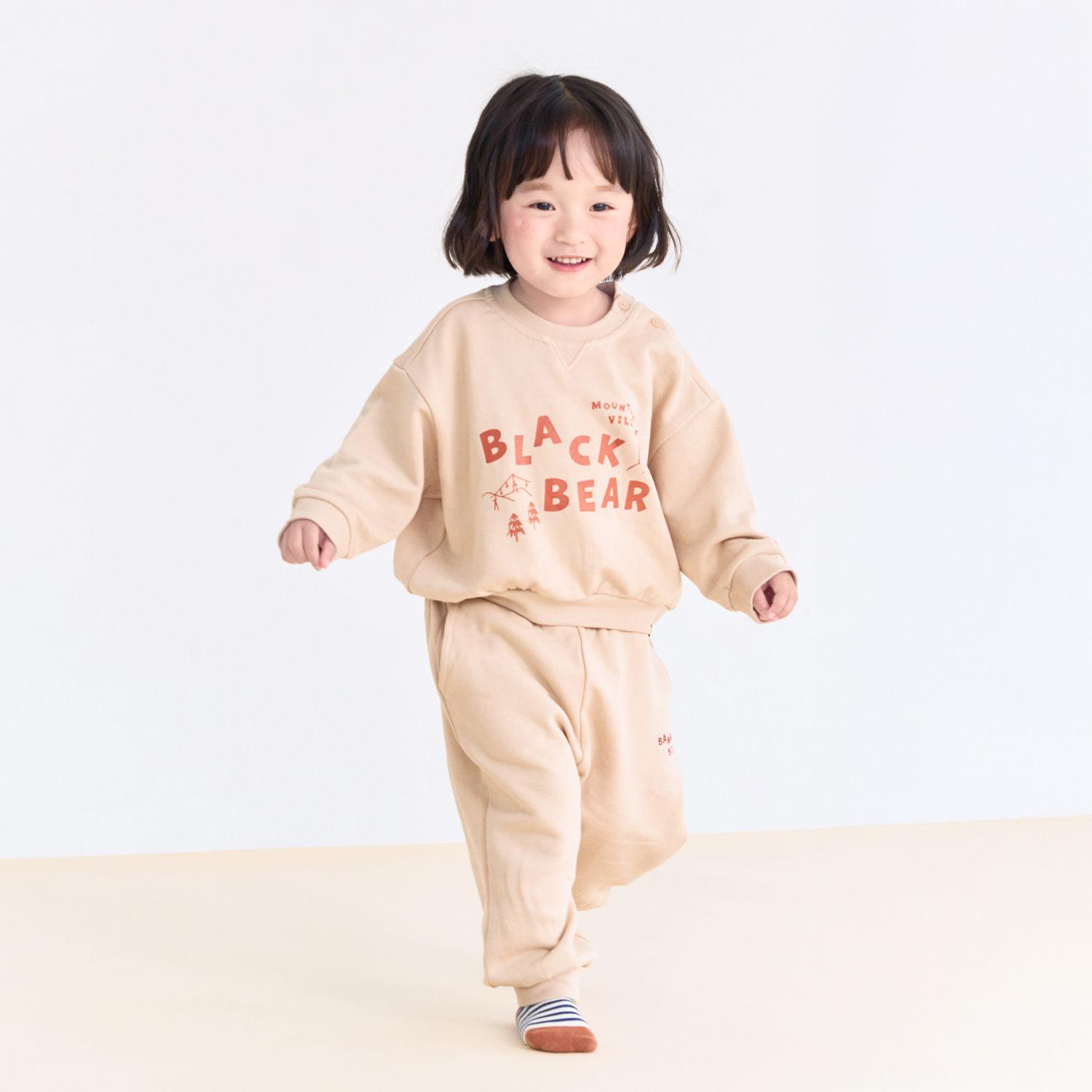 Bamboo Mountain Black Bear Pullover Set(12M~8Y)
