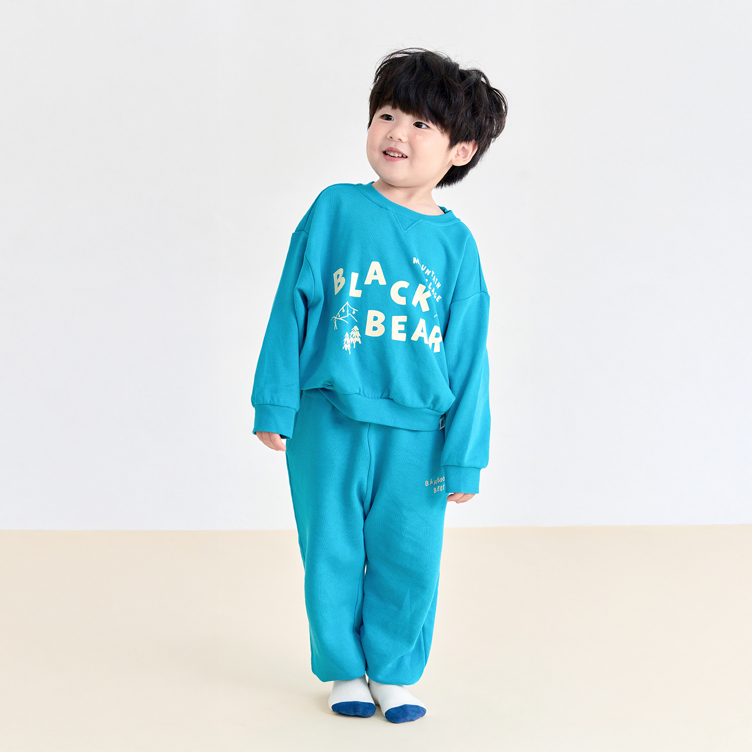 Bamboo Mountain Black Bear Pullover Set(12M~8Y)