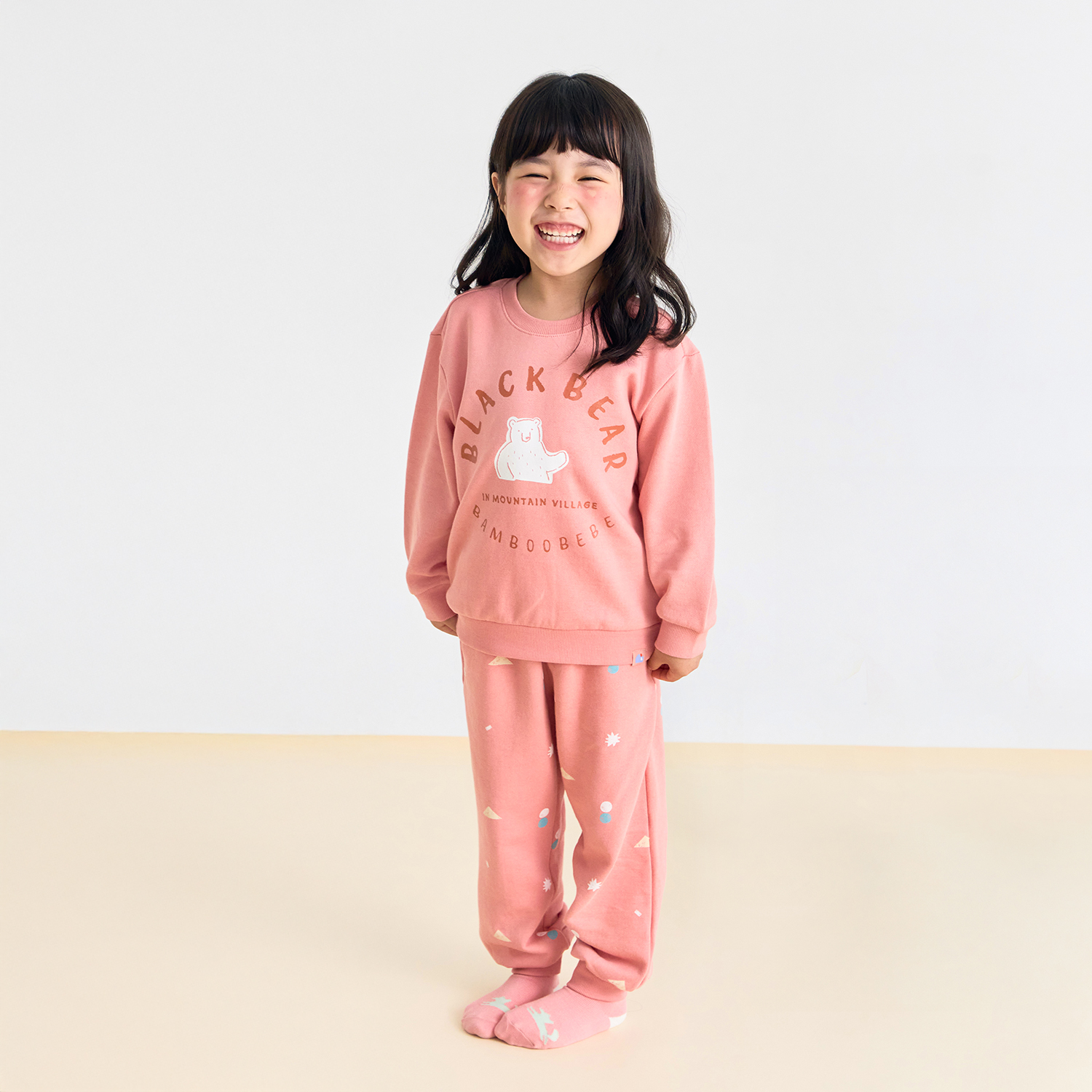 Bamboo Hi Black Bear Pullover Set(12M~8Y)