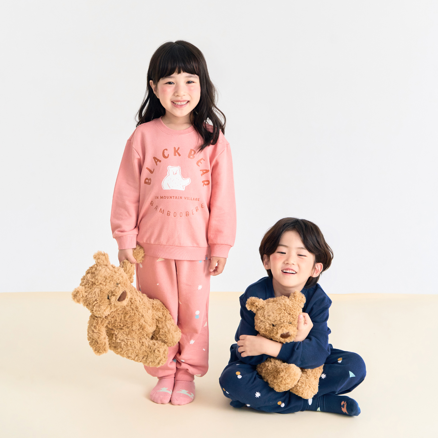 Bamboo Hi Black Bear Pullover Set(12M~8Y)