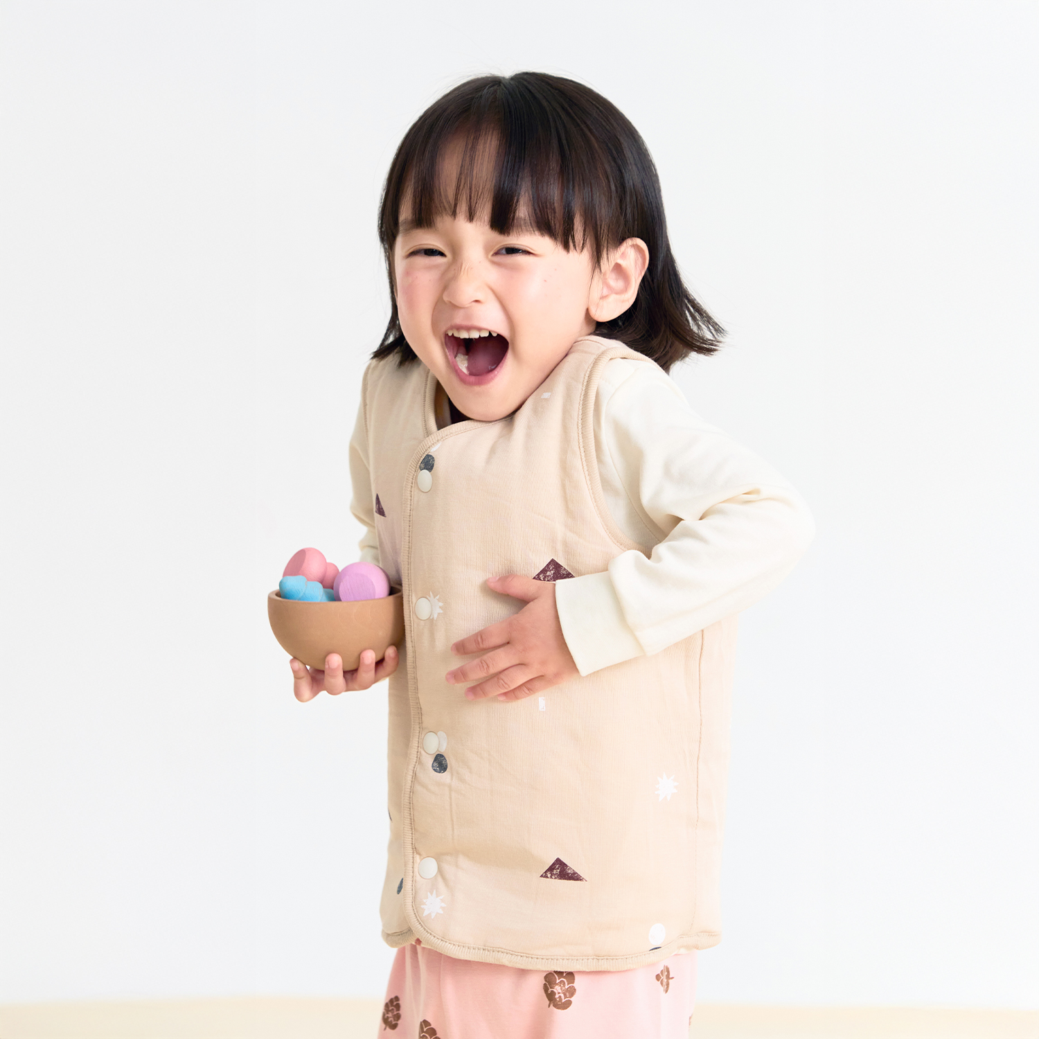 Bamboo Mountain Village Cozy Vest(12M~6Y)