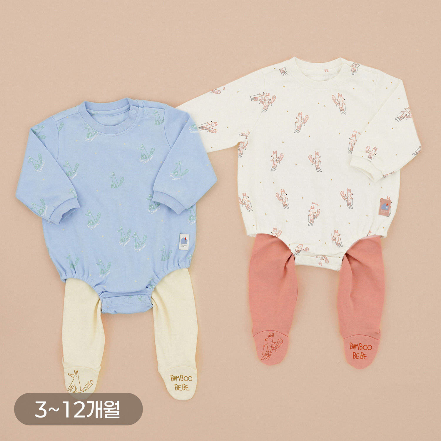 Bamboo Little Fox Baby Bodysuit & Leggings Set