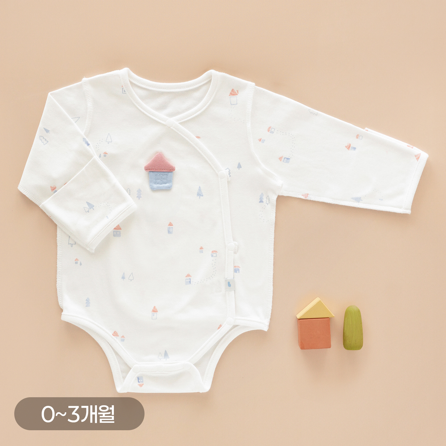 Bamboo Mountain Village Long Sleeve Baby Side Snap Shirt