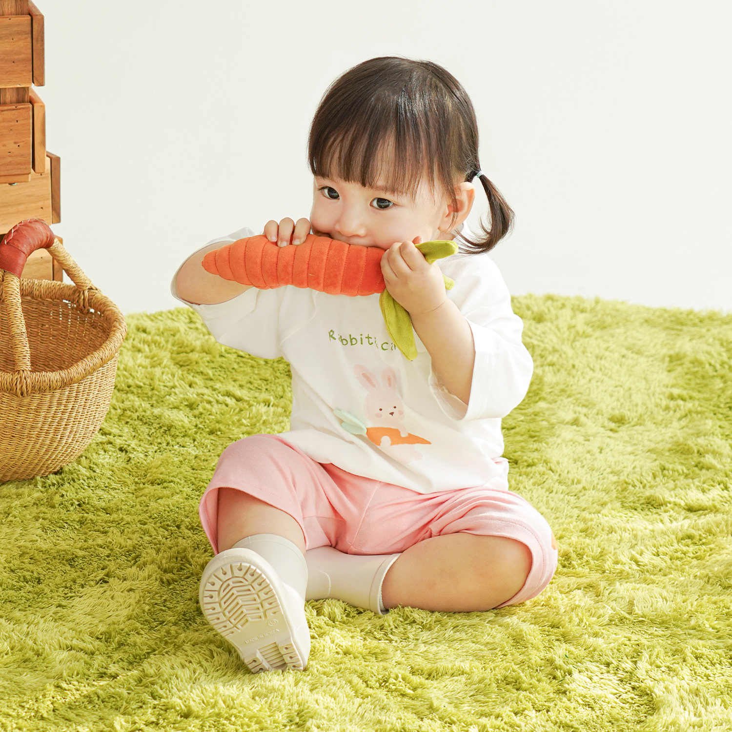 Bamboo Delightful Carrot ¾ Sleeve  Top & Pants Set(6~60Months)