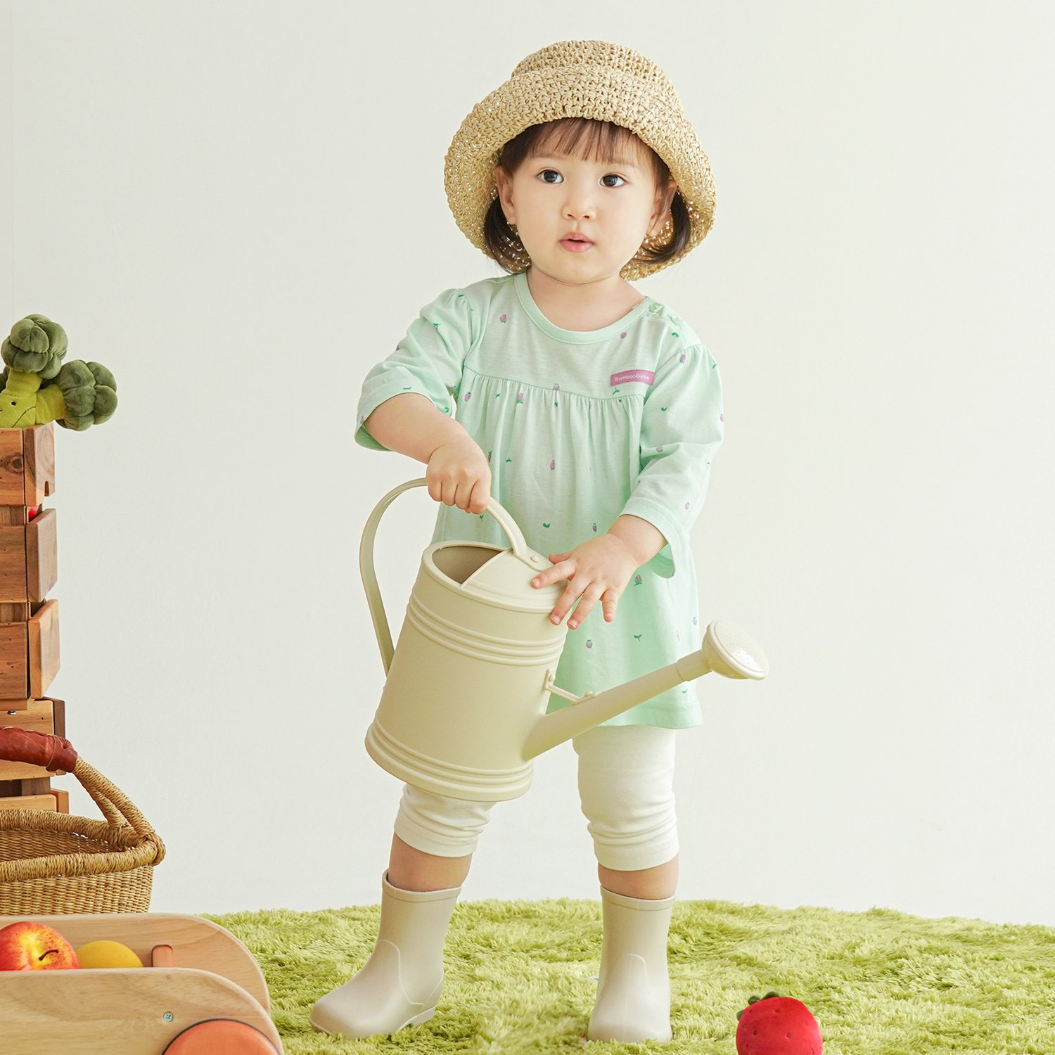 Bamboo Sweet Strawberry ¾ Sleeve Top & Pants Set(6~36Months)