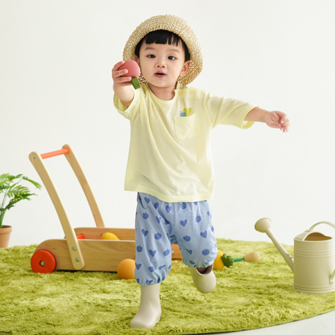Bamboo Growing Apple ¾ Sleeve Top & Pants Set(6~60Months)
