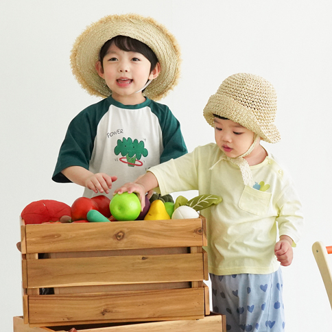 Bamboo Hula Hooping Broccoli ¾ Sleeve Top & Pants Set(6~60Months)