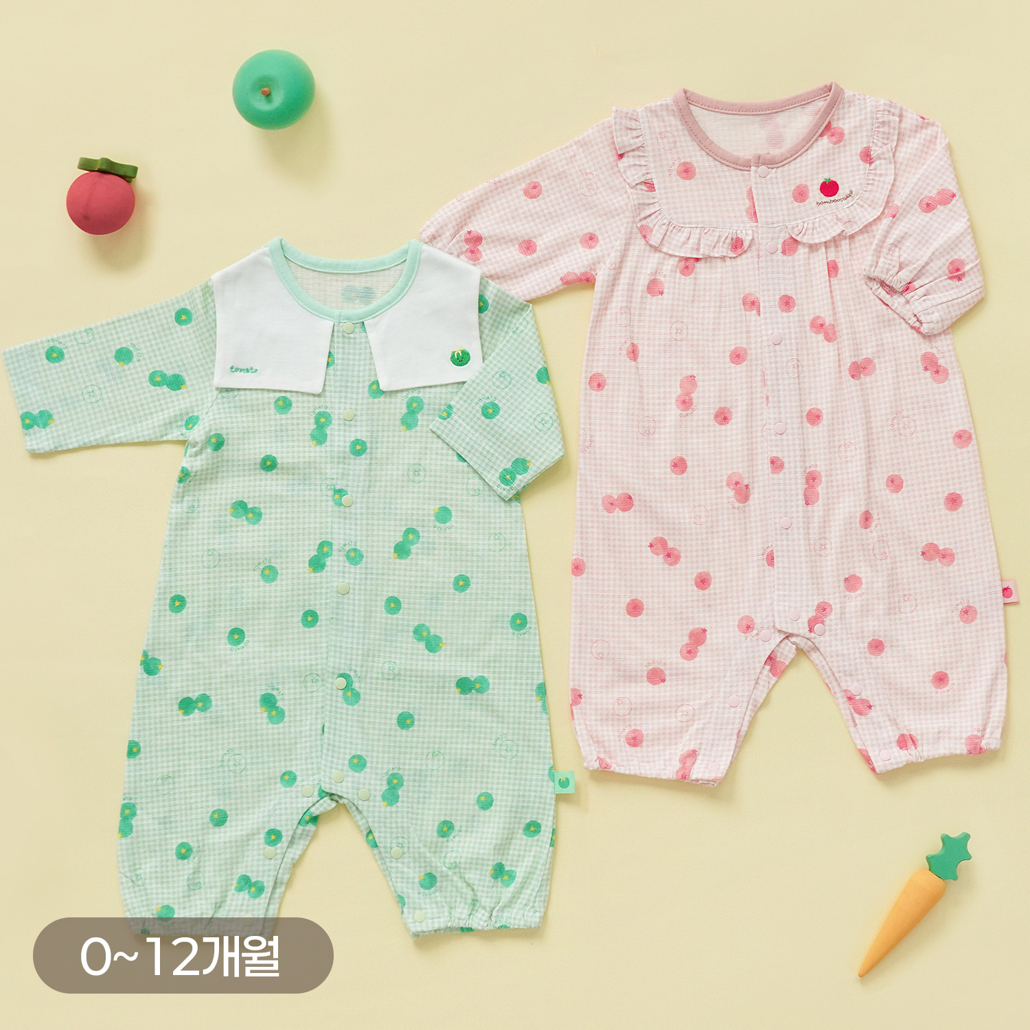 Bamboo Airy Tomato Baby Romper