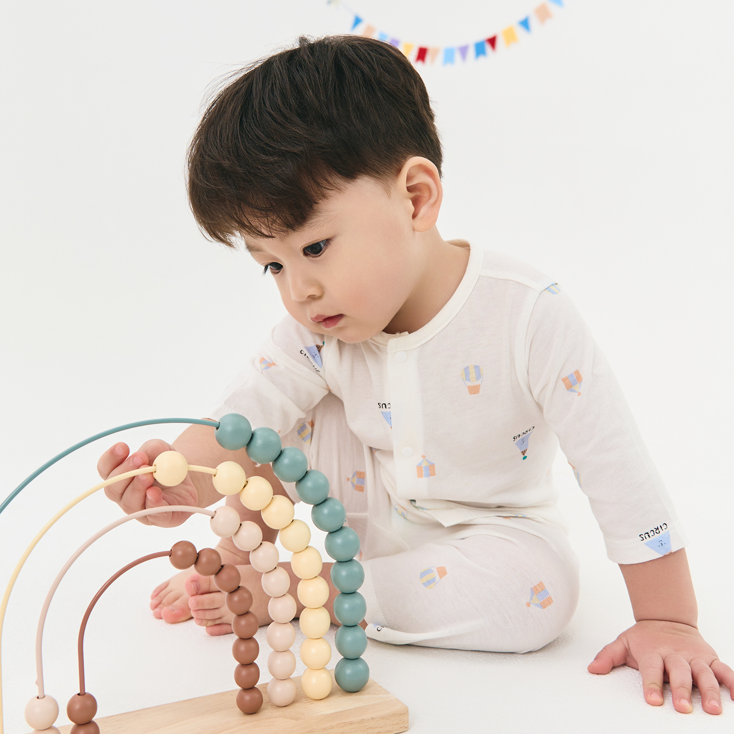 Airy Circus ¾ Sleeve Easy On&Off  Set(3M~3Y)