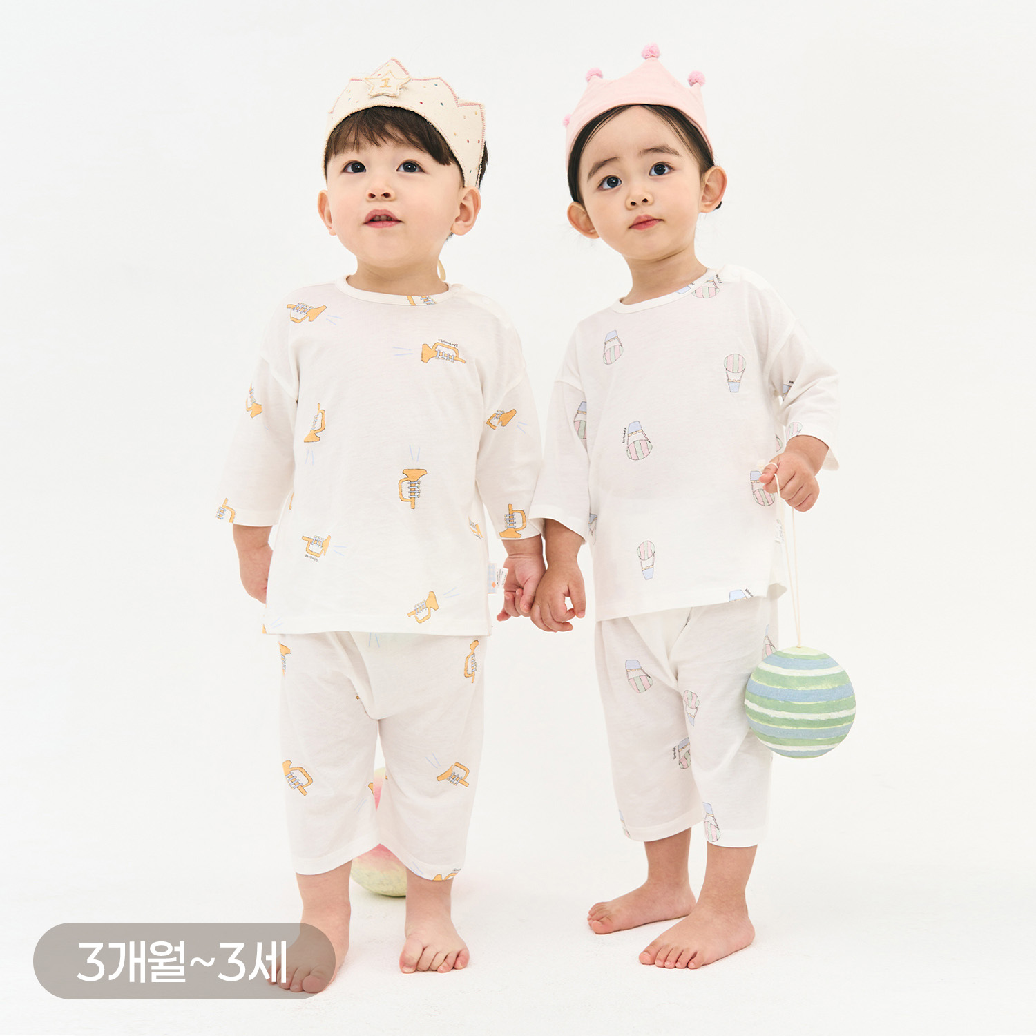 Airy Circus ¾ Sleeve Set(3M~3Y)